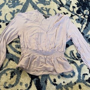 Mauve long sleeve blouse